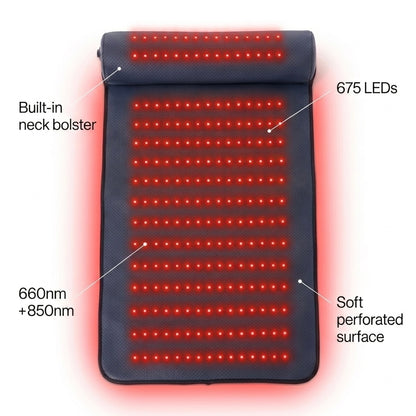 LumiRecovery | Red Light Therapy Mat with Neck Support