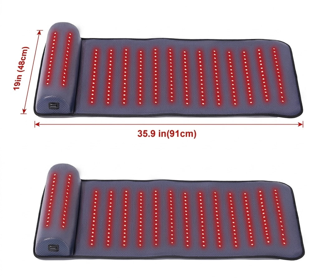 LumiRecovery | Red Light Therapy Mat with Neck Support