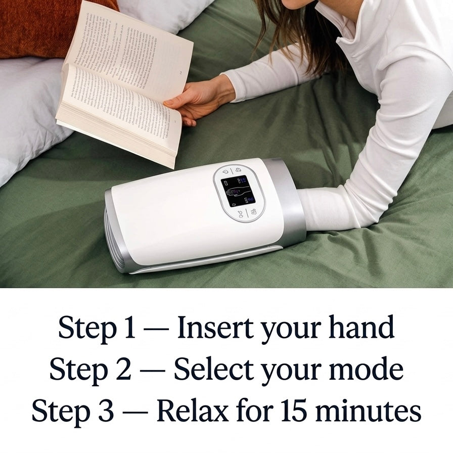 LumiRecovery | Cordless Hand Massager with Heat & Compression Therapy
