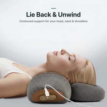 Neck Massage Pillow with Soothing Heat & Ergonomic Design