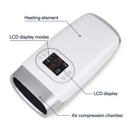 LumiRecovery | Cordless Hand Massager with Heat & Compression Therapy