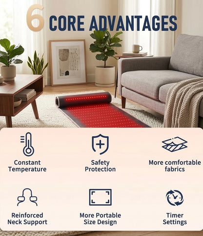 LumiRecovery | Red Light Therapy Mat with Neck Support