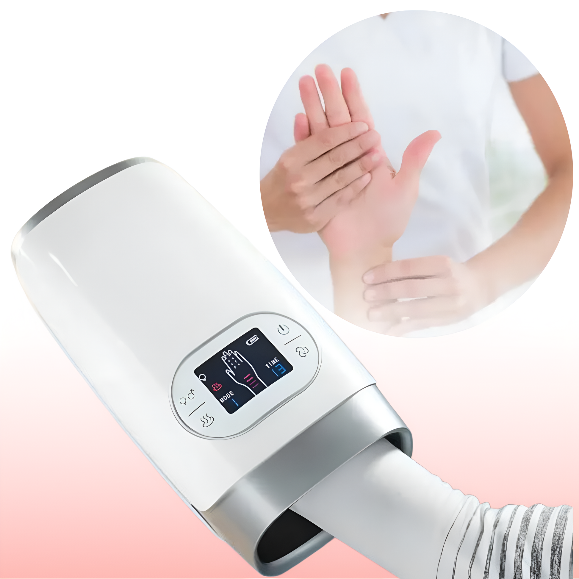 Cordless Hand Massager with Heat & Compression Therapy | Portable Relief for Pain and Stiffness 0