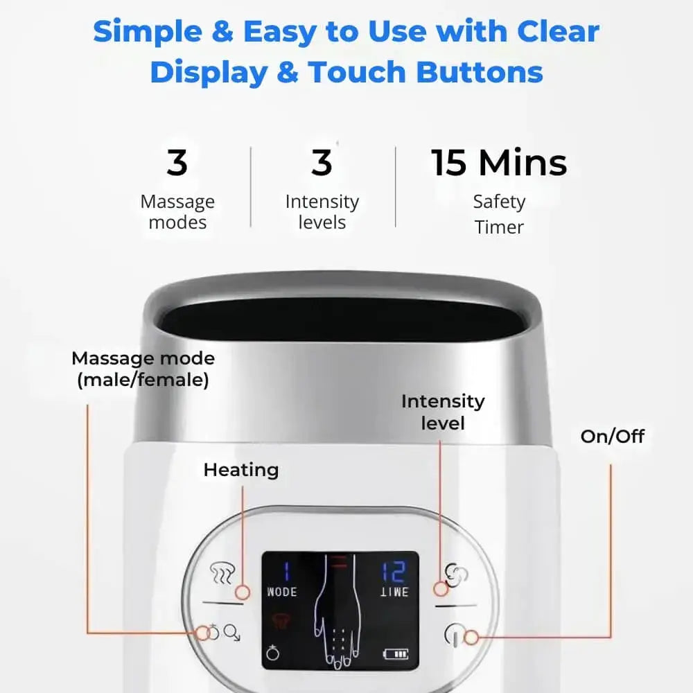 Cordless Hand Massager with Heat & Compression Therapy | Portable Relief for Pain and Stiffness 3