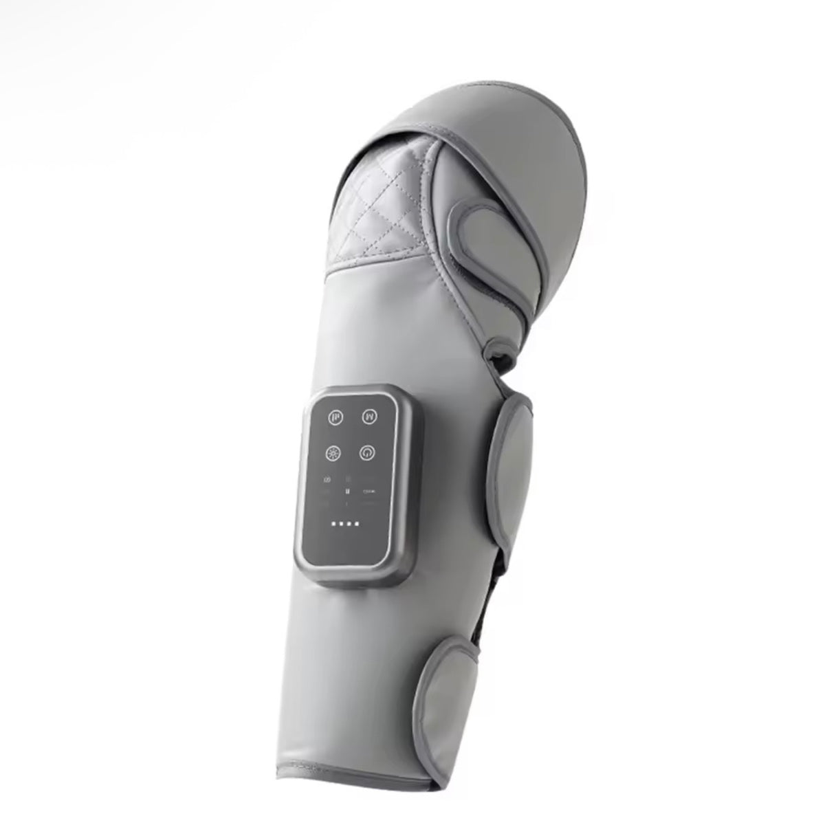 Air compression leg wrap with 3 heat levels for calves and knees, adjustable fit