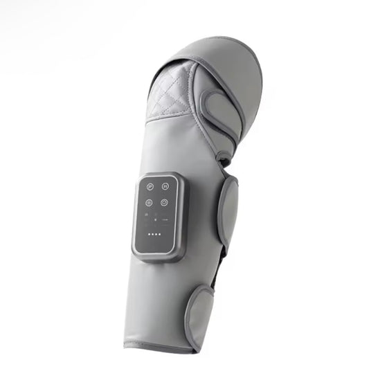 Air compression leg wrap with 3 heat levels for calves and knees, adjustable fit