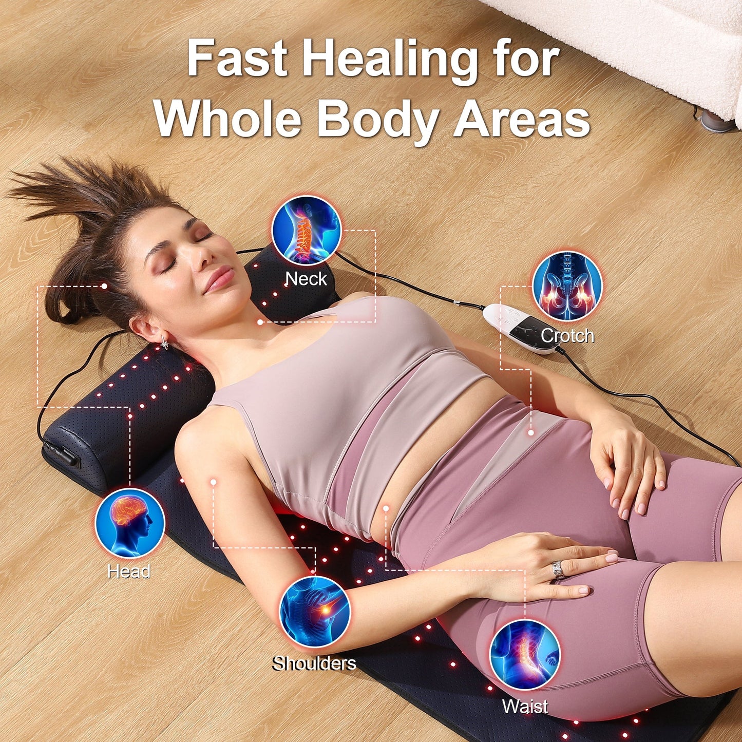 LumyHealth | Red Light Therapy Mat with Neck Support for Full-Body Relaxation 4