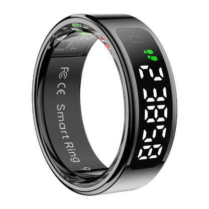Sleek Ergonomic Smart Health Tracking Ring with OLED Display 0