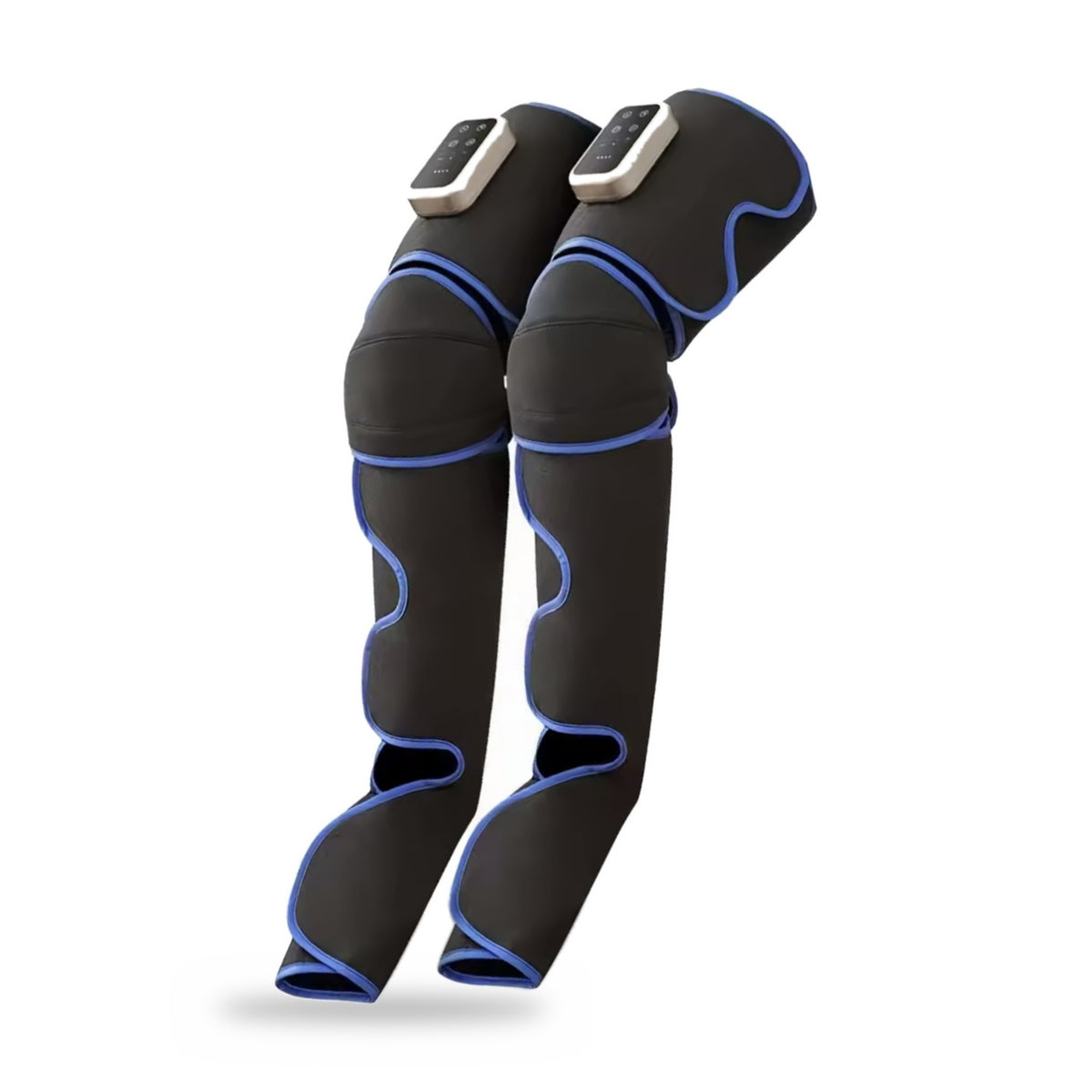 Pair of cordless air compression leg massagers with heat for thighs, calves and feet