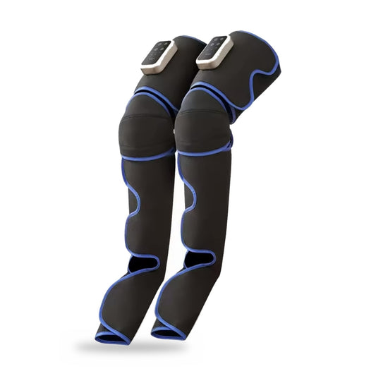 Pair of cordless air compression leg massagers with heat for thighs, calves and feet