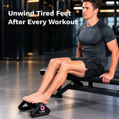 Cordless electric massage roller with 8 rolling sticks and 5 speeds for hands-free or handheld use