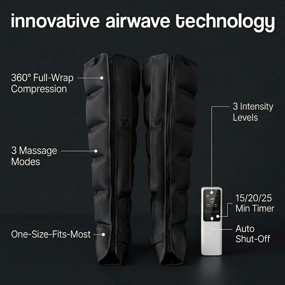 LumiRecovery 360 Air Compression Leg Massager for calves and thighs