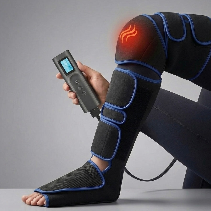 LumiRecovery Air Compression Leg Recovery System with heat and adjustable intensity