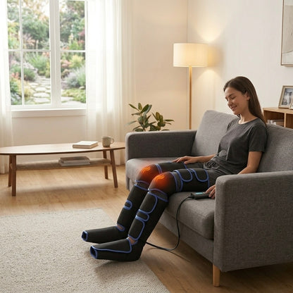 LumiRecovery Air Compression Leg Recovery System with heat and adjustable intensity