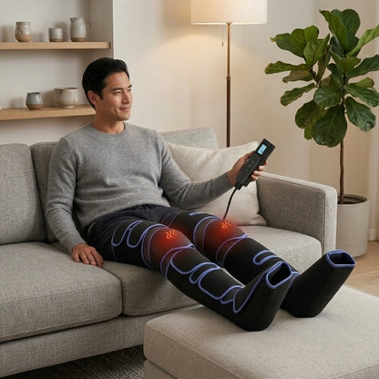 LumiRecovery Air Compression Leg Recovery System with heat and adjustable intensity