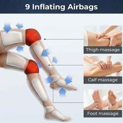 LumiRecovery Air Compression Leg Recovery System with heat and adjustable intensity
