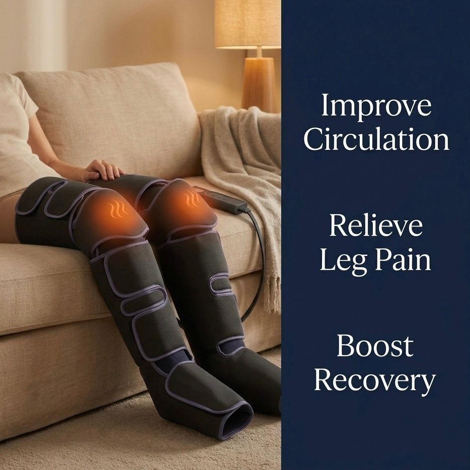 LumiRecovery Air Compression Leg Recovery System with heat and adjustable intensity
