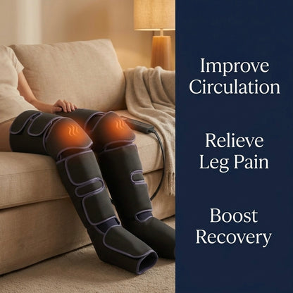 LumiRecovery Air Compression Leg Recovery System with heat and adjustable intensity