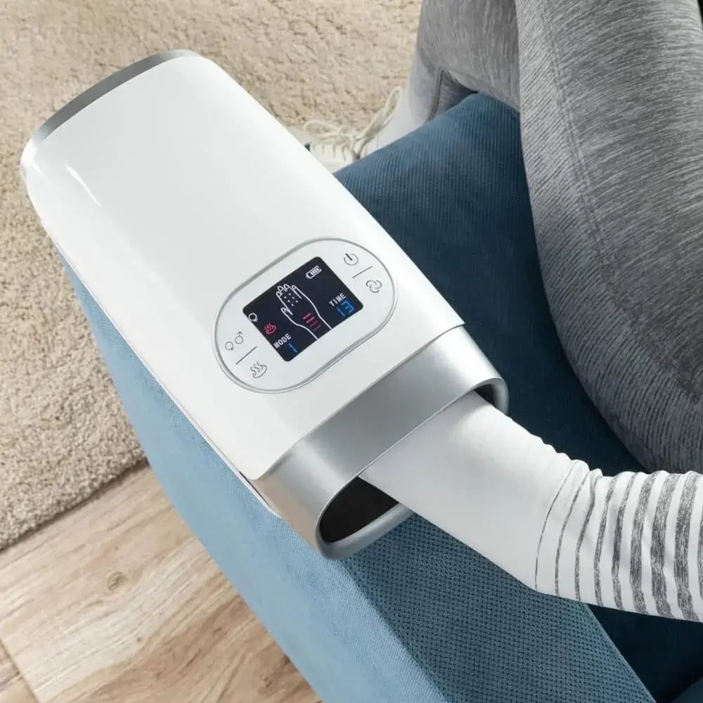 LumiRecovery Cordless Hand Massager with Heat and Compression Therapy