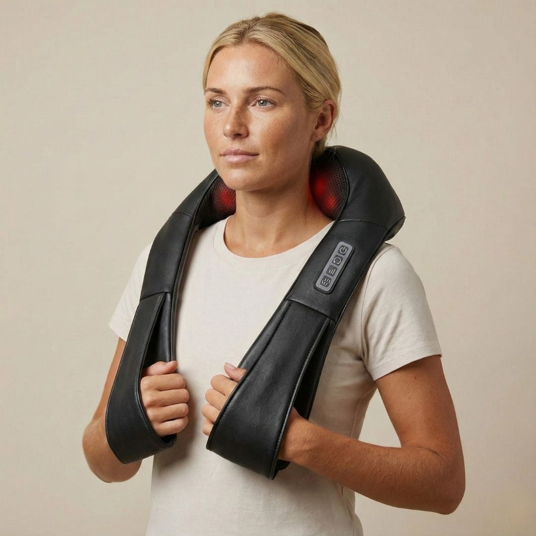 LumiRecovery Heated Shoulder Massage Shawl for Neck and Back Relief