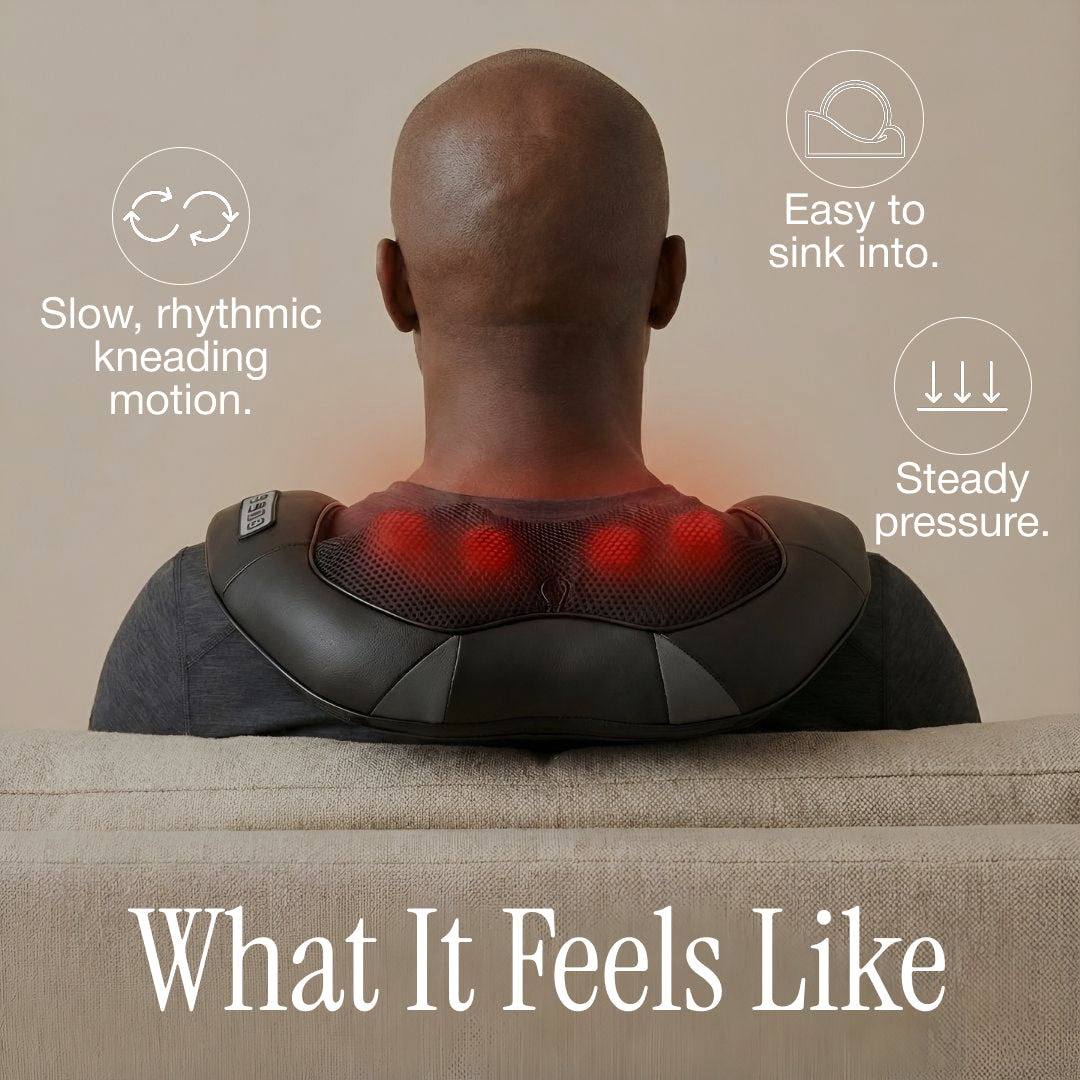 LumiRecovery Heated Shoulder Massage Shawl for Neck and Back Relief