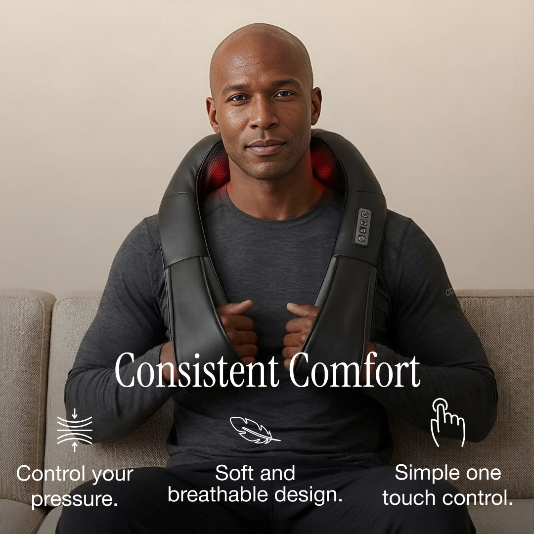 LumiRecovery Heated Shoulder Massage Shawl for Neck and Back Relief
