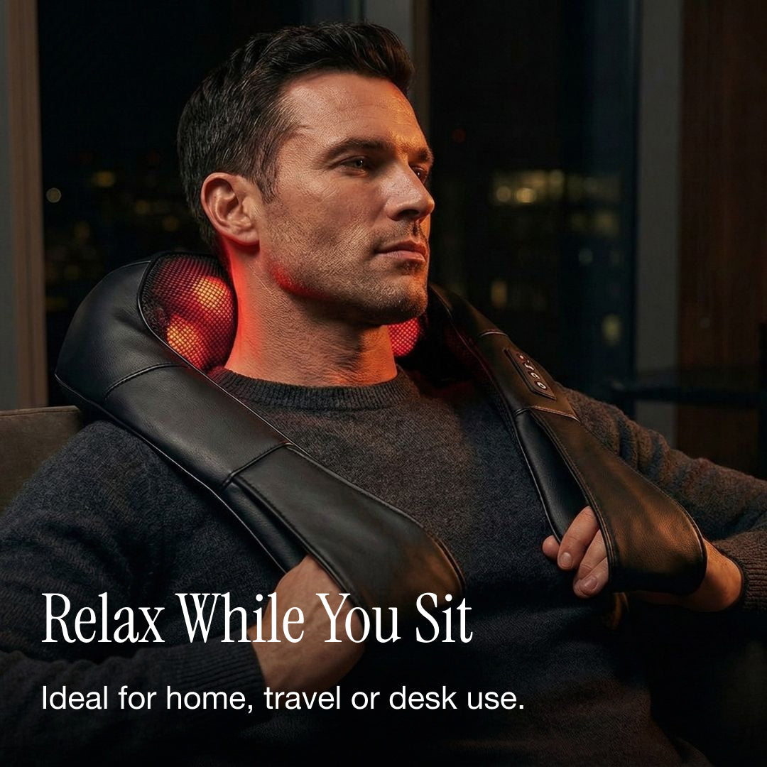 LumiRecovery Heated Shoulder Massage Shawl for Neck and Back Relief
