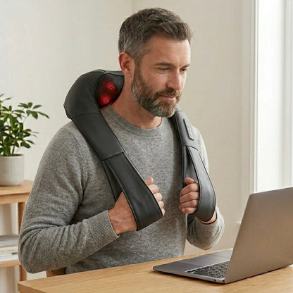 LumiRecovery Heated Shoulder Massage Shawl for Neck and Back Relief