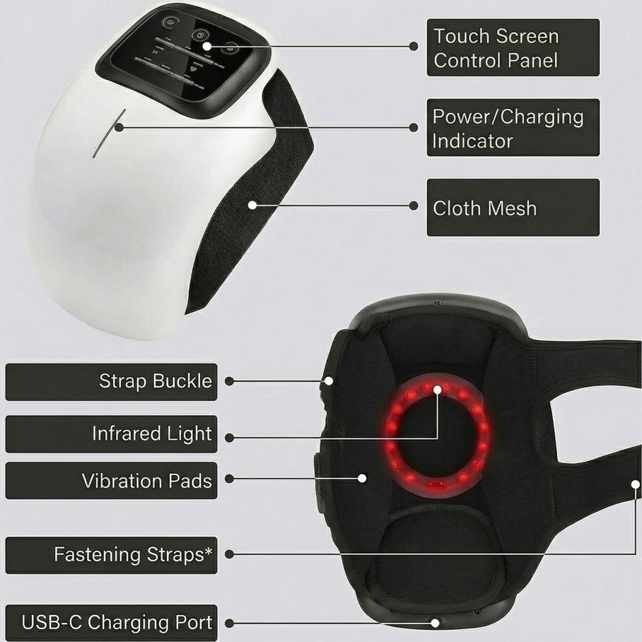LumiRecovery Knee Massager with Heat Vibration and Infrared Therapy