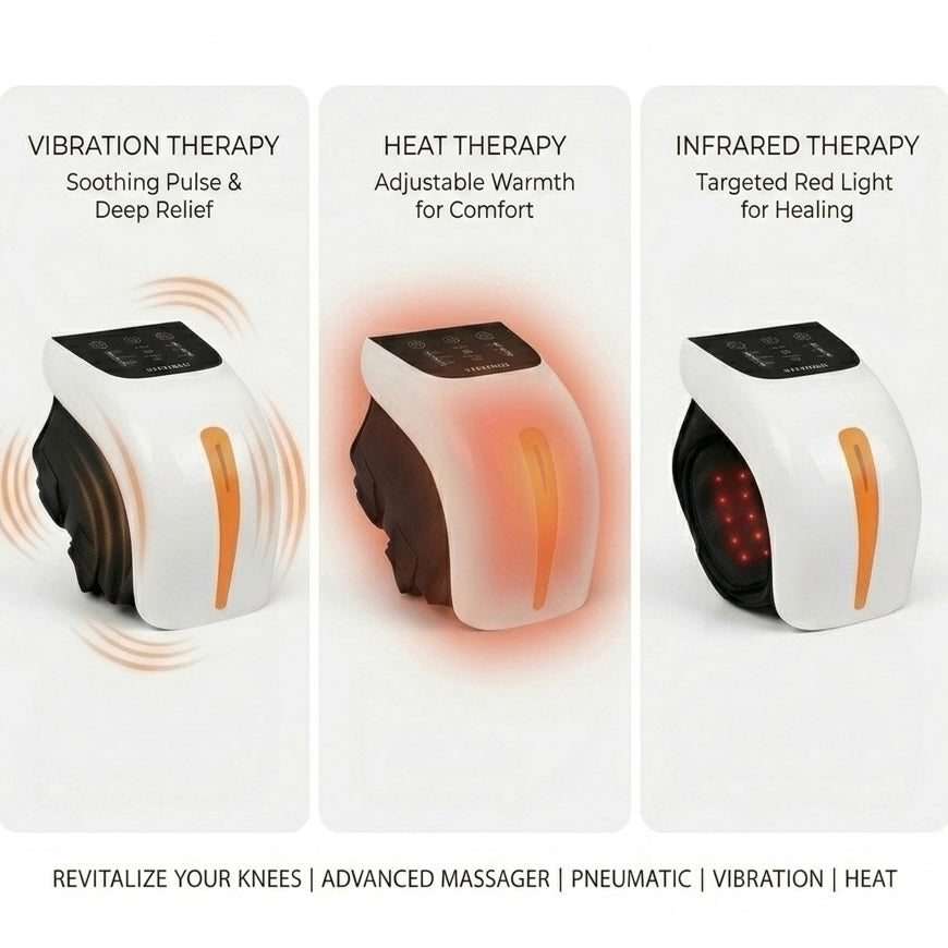 LumiRecovery Knee Recovery System with Heat Vibration and Red Light Therapy