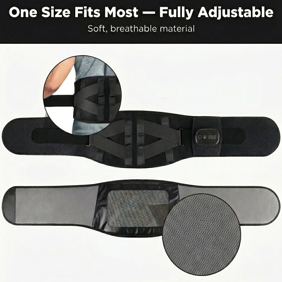 LumiRecovery Red Light Back Recovery Belt with infrared heat and vibration
