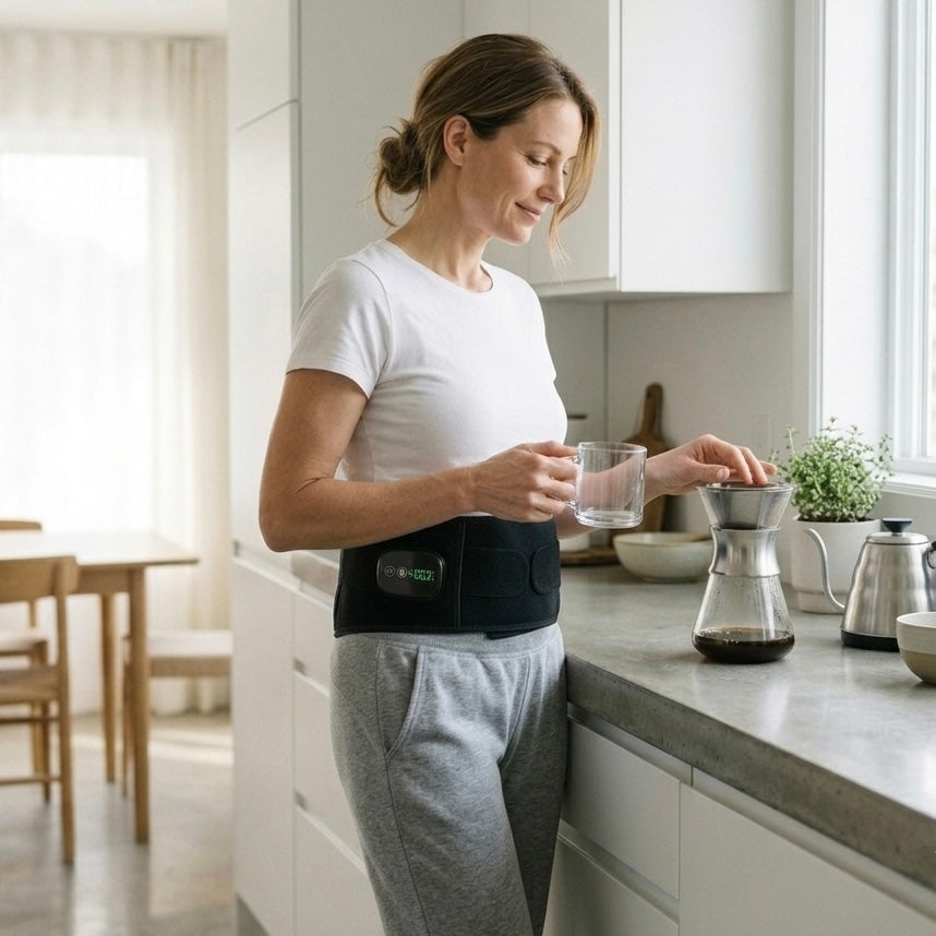 LumiRecovery Red Light Back Recovery Belt with infrared heat and vibration