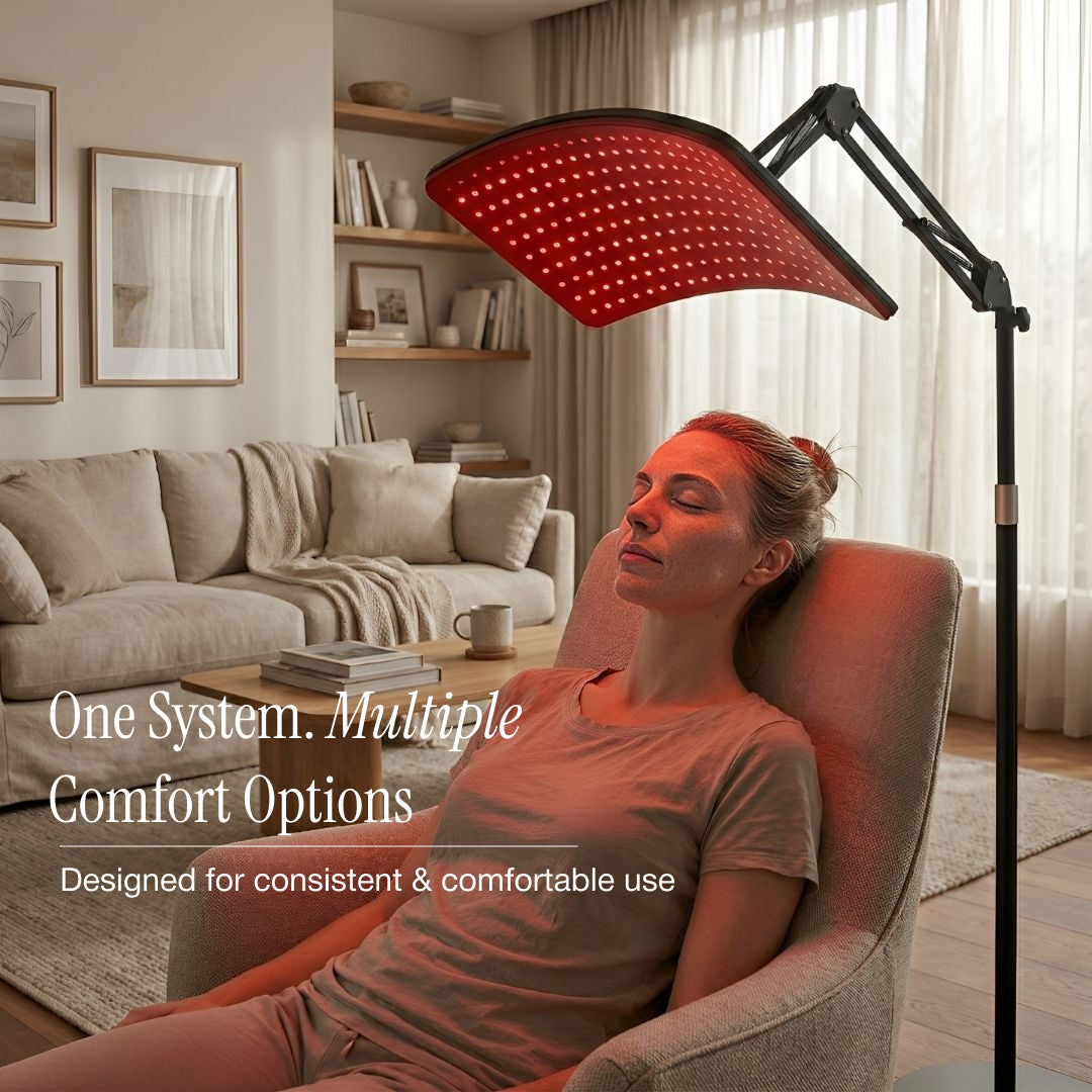 LumiRecovery Red Light Therapy Lamp with Detachable Wrap for Targeted Relief