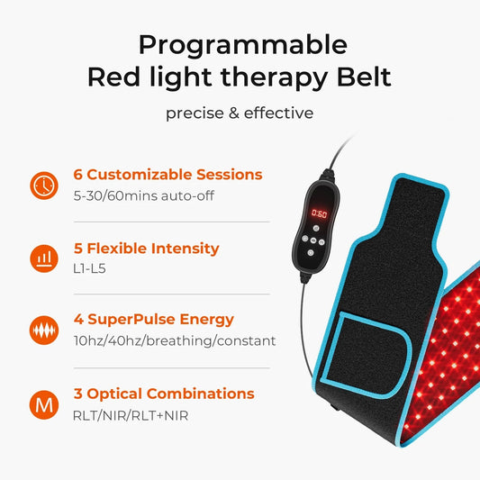 LumiRecovery Red Light Therapy Wrap with Dual Wavelength Pain Relief