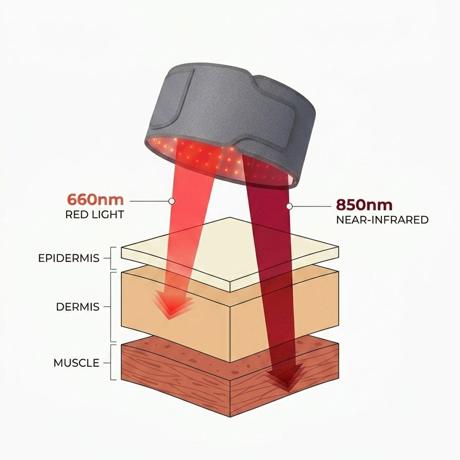 LumiRecovery Red Light Therapy Wrap with Dual Wavelength Pain Relief
