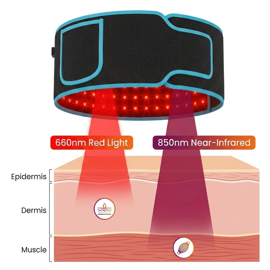 LumiRecovery Therapy Wrap – 660nm Red Light and 850nm Near-Infrared Therapy