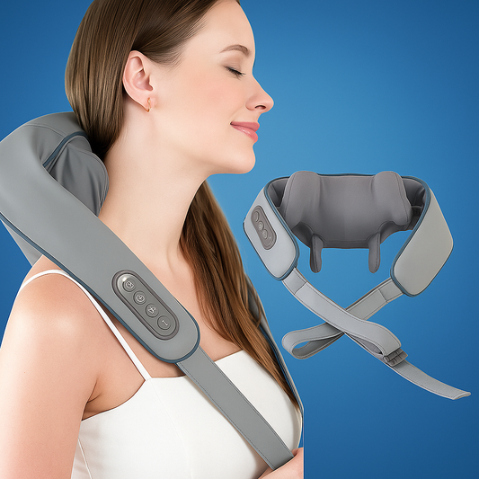 LumiRecovery Shiatsu Neck Massager with Heat Cordless and Portable Design