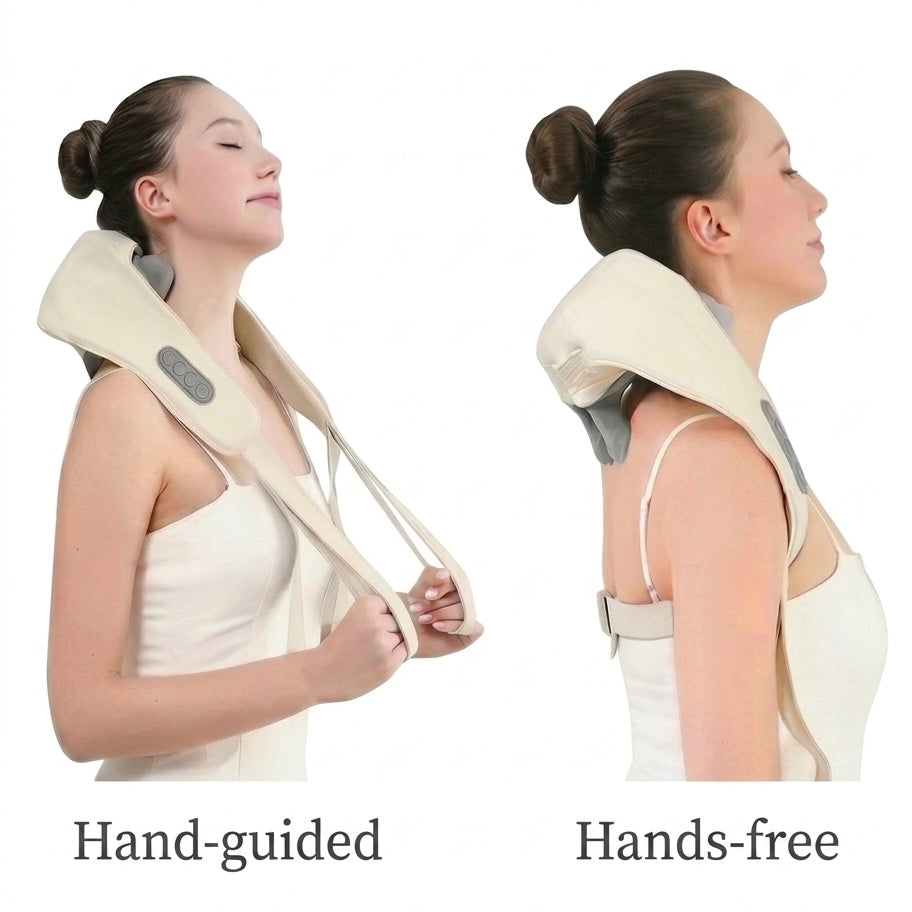 LumiRecovery Neck Massager – 4 Techniques Kneading Pushing Pinching and Pressure