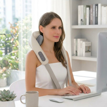 LumiRecovery Neck Massager – 4 Techniques Kneading Pushing Pinching and Pressure