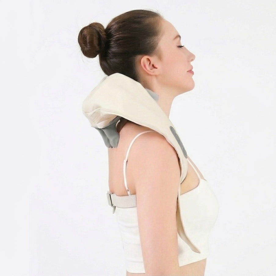 LumiRecovery Neck Massager – 4 Techniques Kneading Pushing Pinching and Pressure