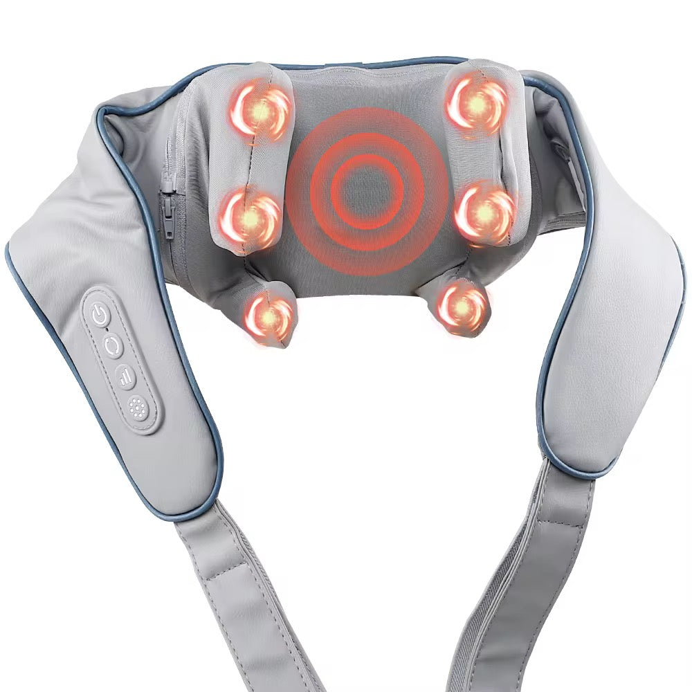 LumiRecovery Neck Massager – 4 Techniques Kneading Pushing Pinching and Pressure