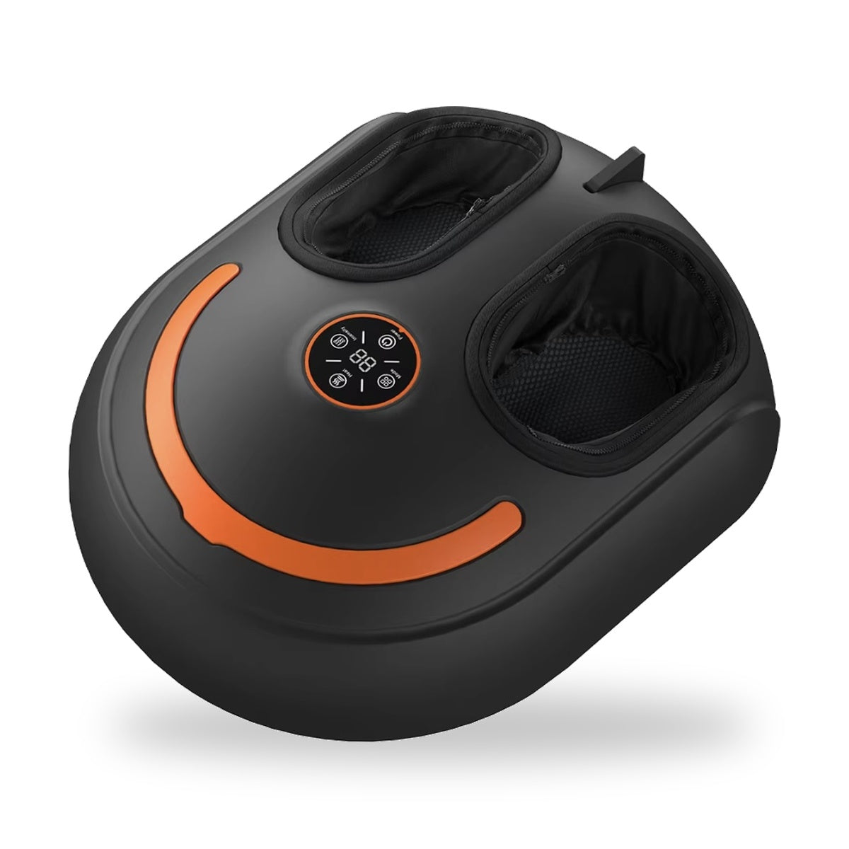 Shiatsu foot massager for foot pain relief with kneading rollers, air compression, heat, toe vibration and remote control