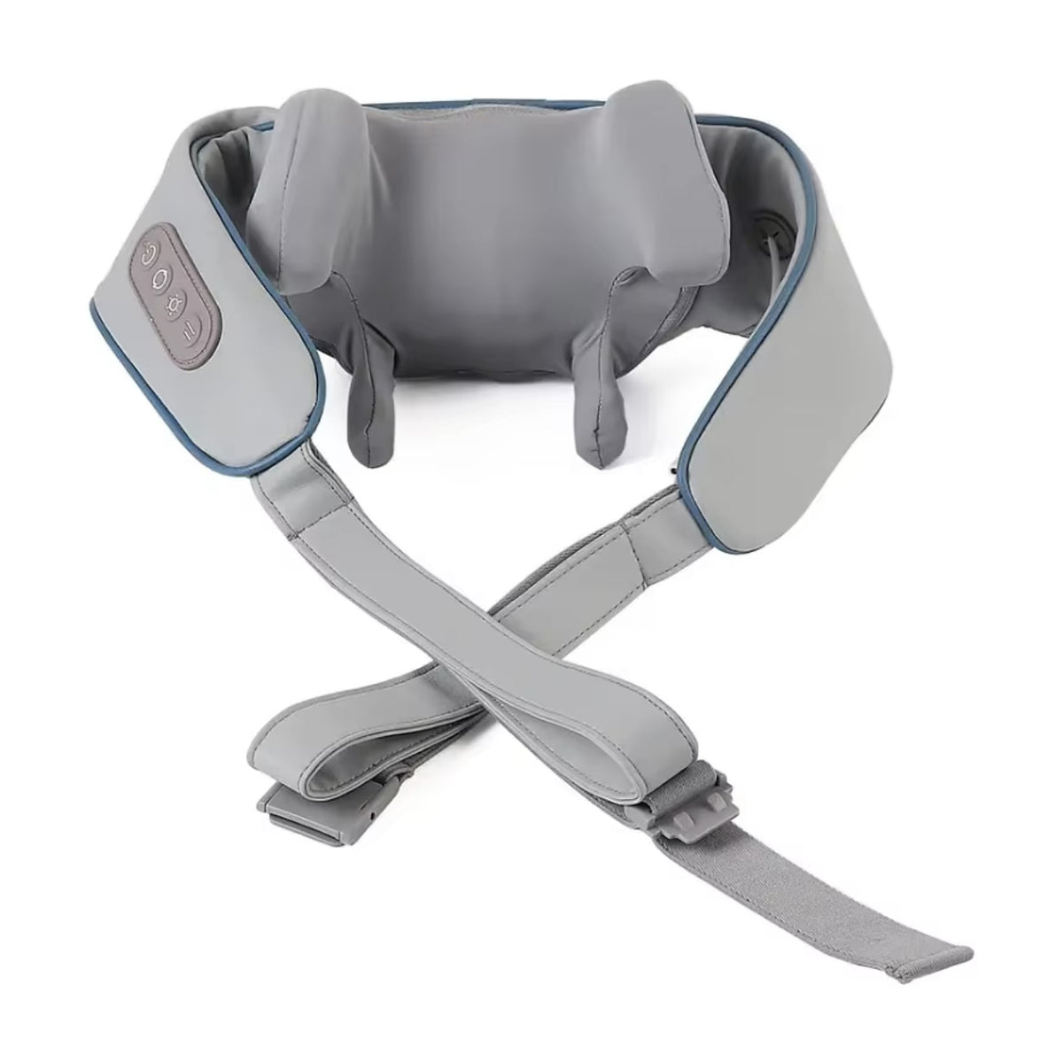 Cordless shiatsu neck and shoulder massager with 26W motor, 6 massage heads and heat