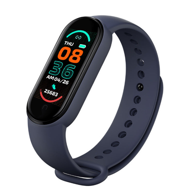 Smart fitness tracker bracelet with touchscreen monitoring heart rate, blood oxygen and sleep