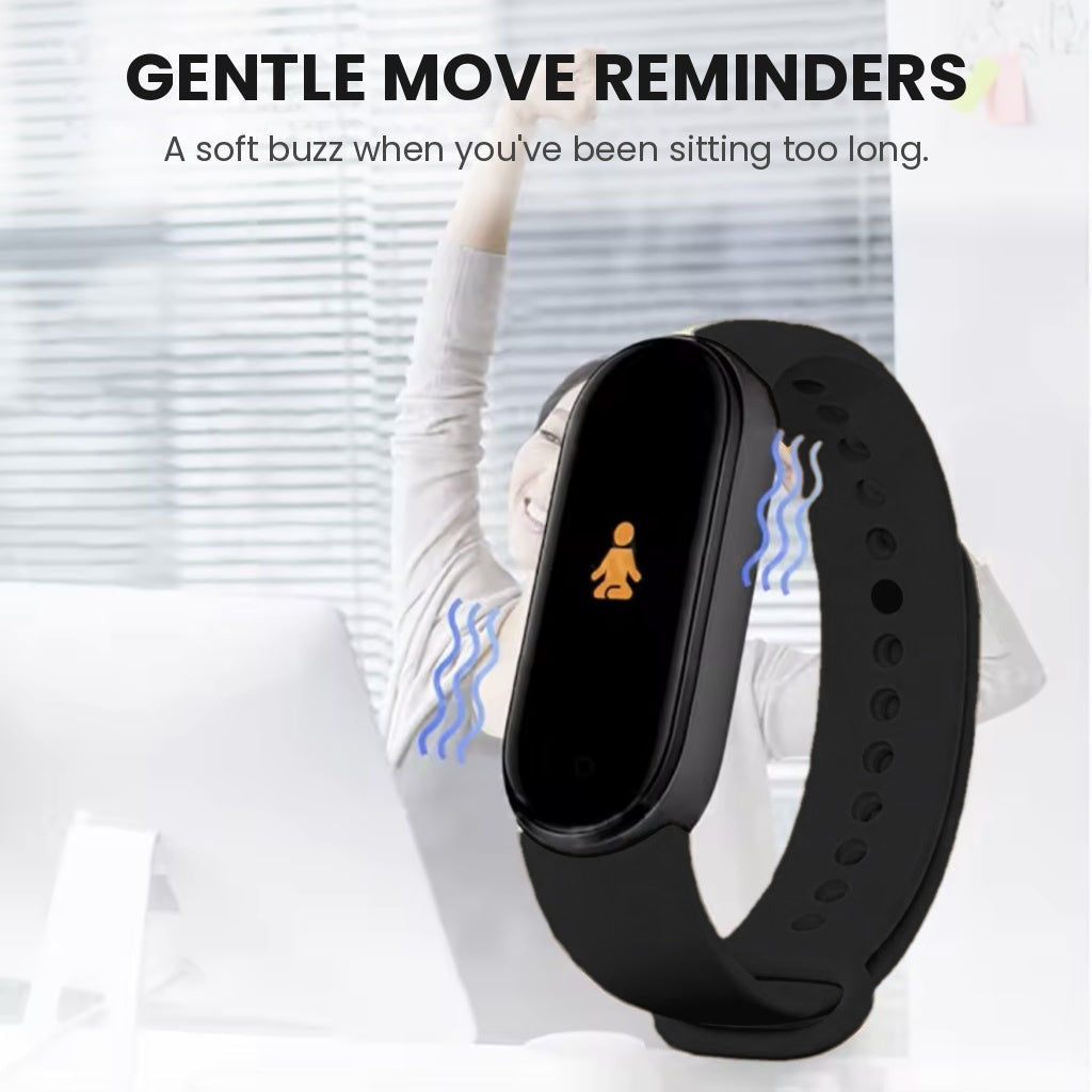 Smart fitness tracker bracelet with touchscreen monitoring heart rate, blood oxygen and sleep