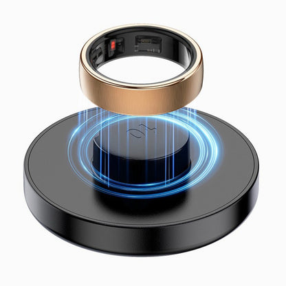 Smart ring health tracker for sleep, heart rate, blood oxygen and temperature with wireless charging case