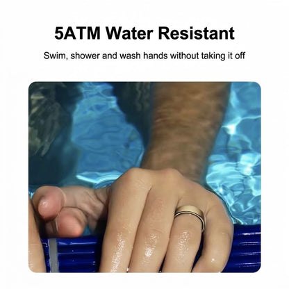 Smart ring health tracker for sleep, heart rate, blood oxygen and temperature with wireless charging case