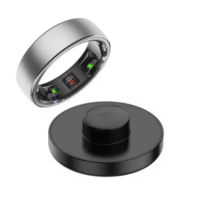 Smart ring health tracker for sleep, heart rate, blood oxygen and temperature with wireless charging case