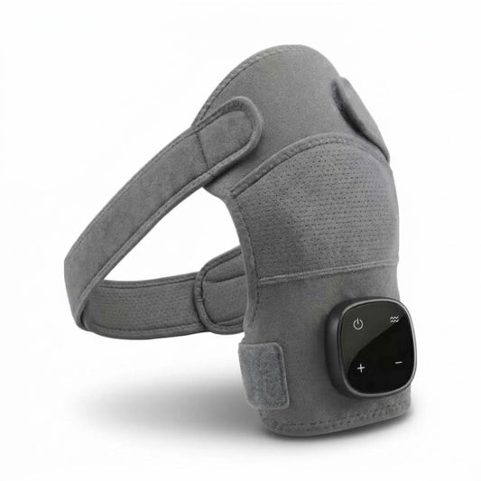 Wearable cordless neck and shoulder massager with heat, vibration and adjustable straps